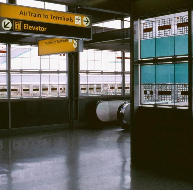 Newark Liberty International Airport Air Train Station | Stained Glass Wall