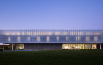 JCCC fritted glass facade