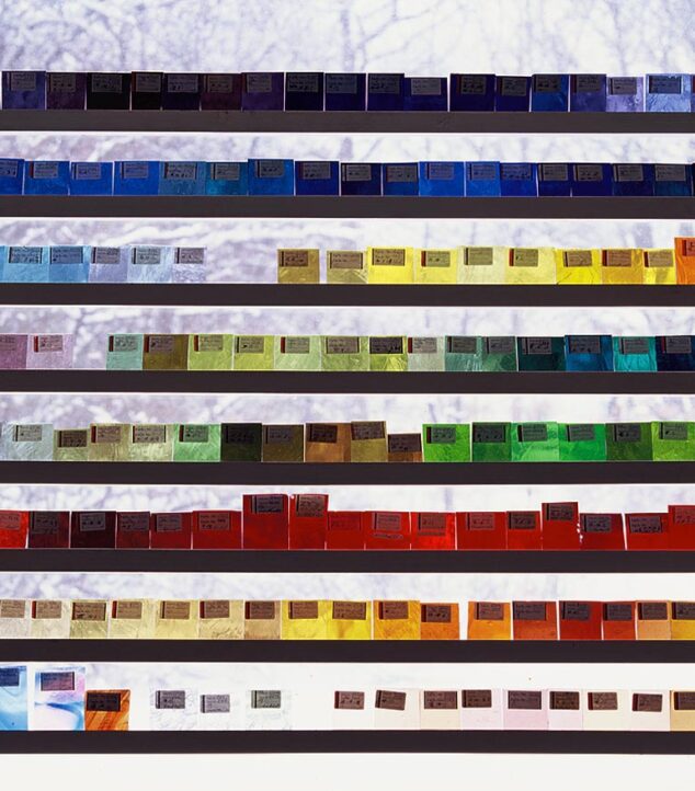 Colored Mouth-Blown Glass Samples