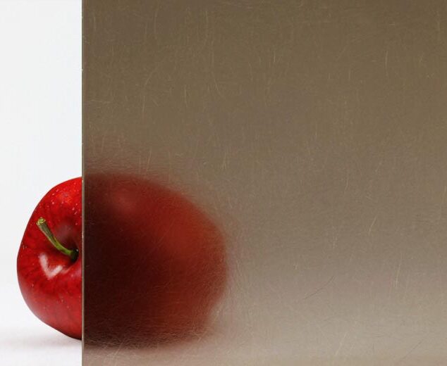 Dark Bronze Brushed Fiber Acoustic Laminated Glass | Bendheim Architectural Glass