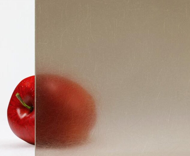 Light Bronze Brushed Fiber Acoustic Laminated Glass | Bendheim Architectural Glass