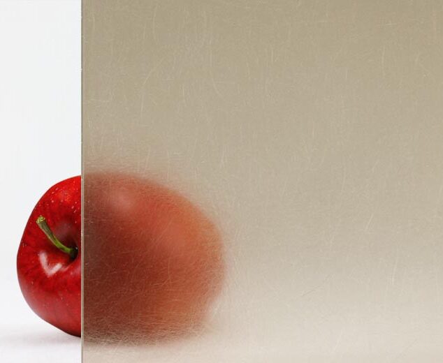 Pale Bronze Brushed Fiber Acoustic Laminated Glass | Bendheim Architectural Glass