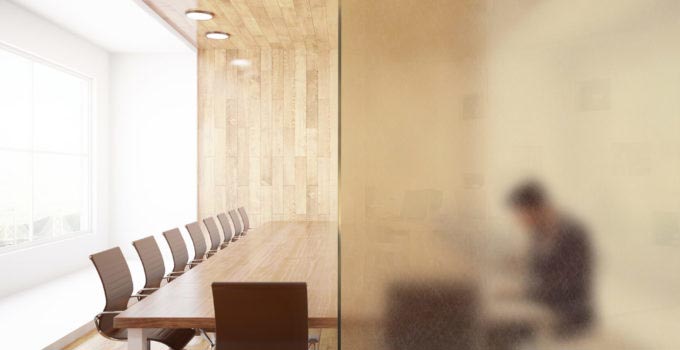 Pale Bronze Brushed Fiber Acoustic Laminated Glass | Bendheim Architectural Glass