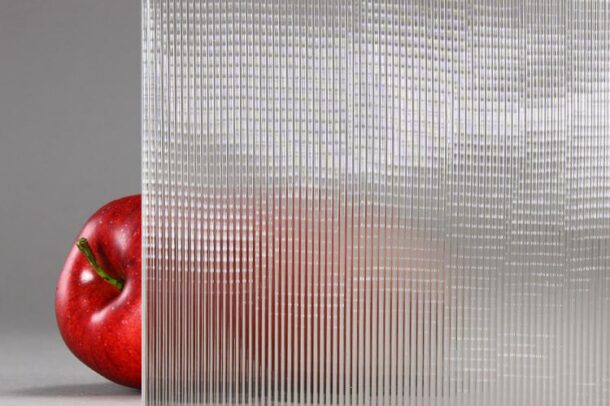 Low-Iron "Waterfall" Fluted Textured Glass