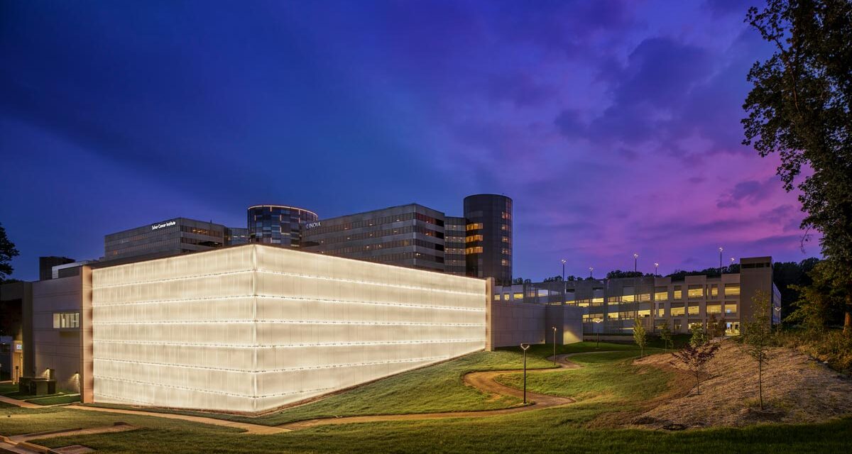 Inova illuminated glass rainscreen