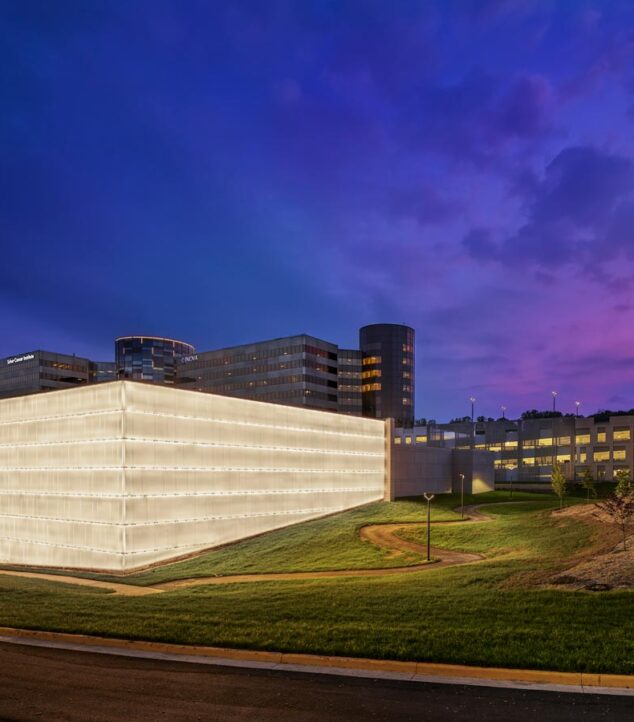 Inova illuminated glass rainscreen