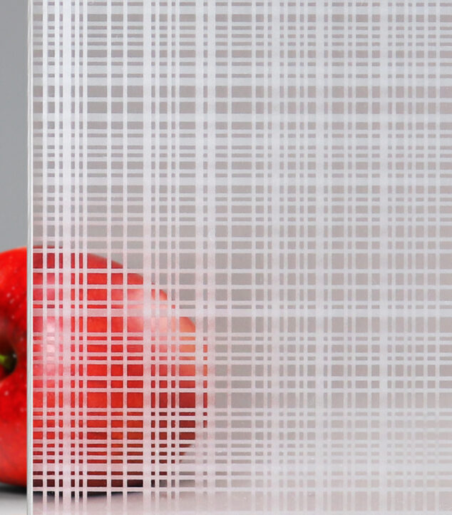 Low-Iron Satin Grid Etched Glass