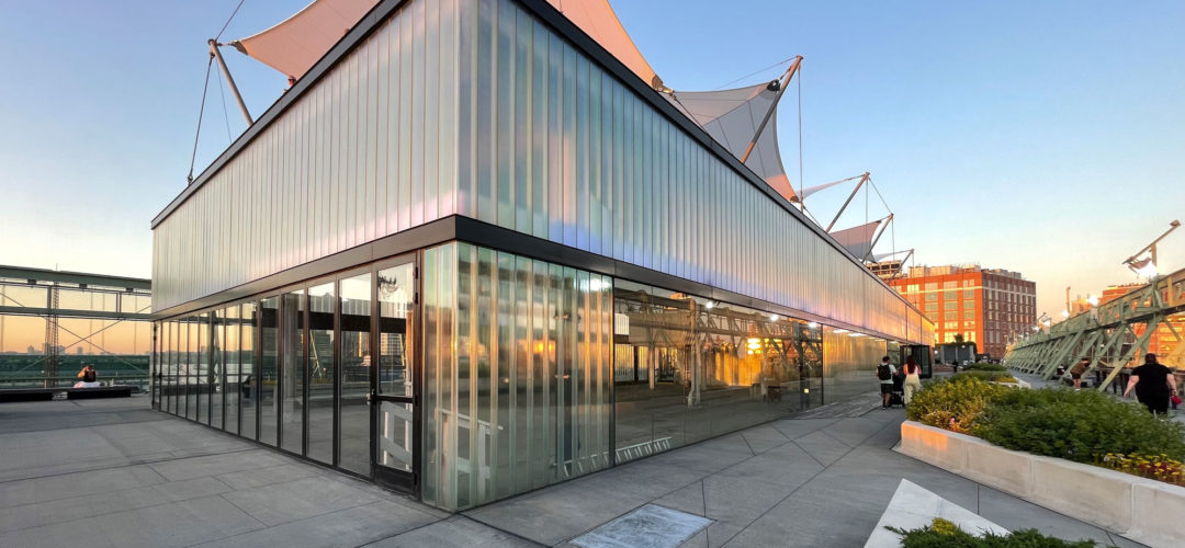 Channel glass facade at Pier 57.
