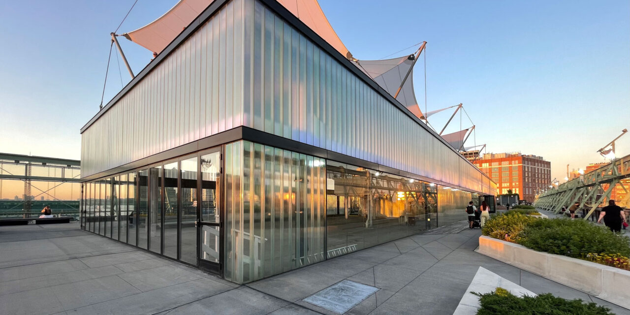 Channel glass facade at Pier 57.
