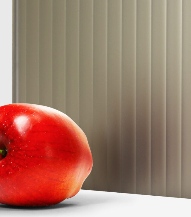 Evolution Collection Bronze Etched "Fluted" Architectural Glass