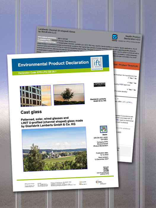 Bendheim Channel Glass Achieves EPD and HPD