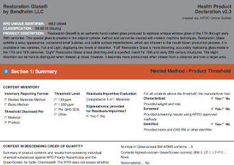 Bendheim Restoration Glass® HPD