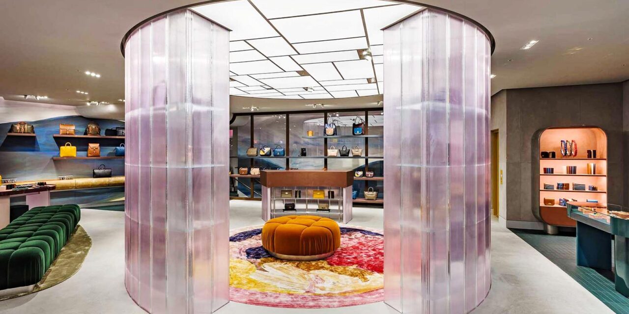 Channel glass walls making store displays.