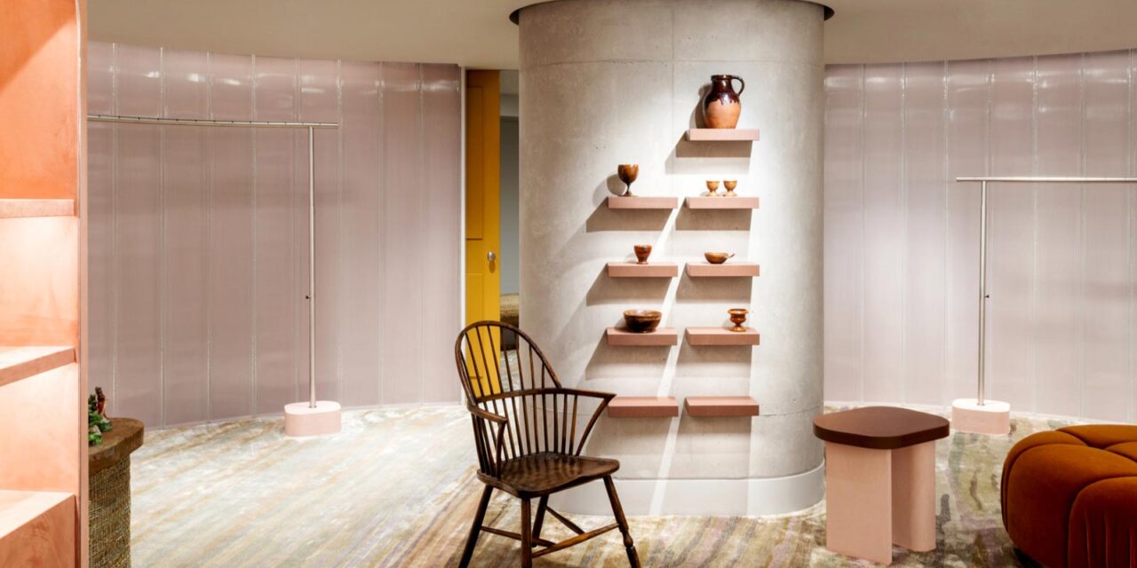 Channel glass walls making store displays.