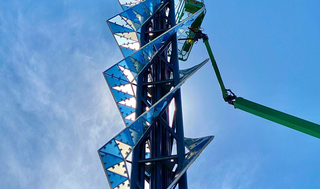 Olympic Cauldron with Bendheim glass.
