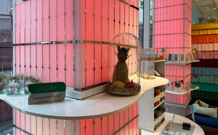 Bendheim glass in their TurnKey cladding system, covering columns in a store.