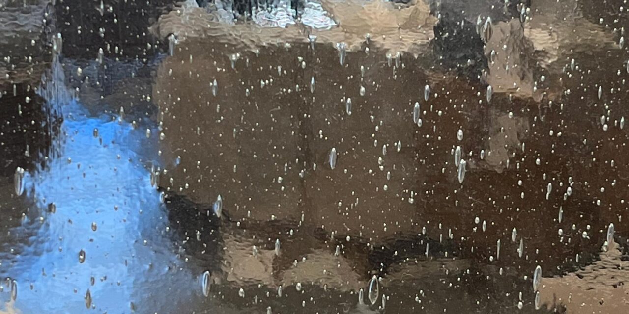 Seeded glass by Bendheim in a partition wall.